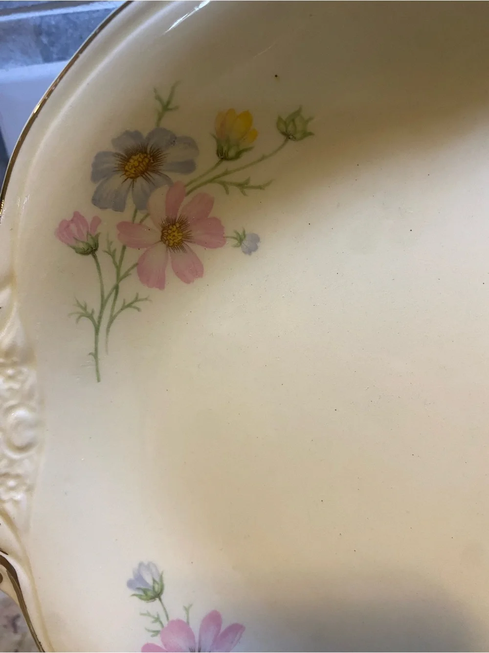 Vintage Homer Laughlin VIRGINIA ROSE Platter 15.5” X 11.5”